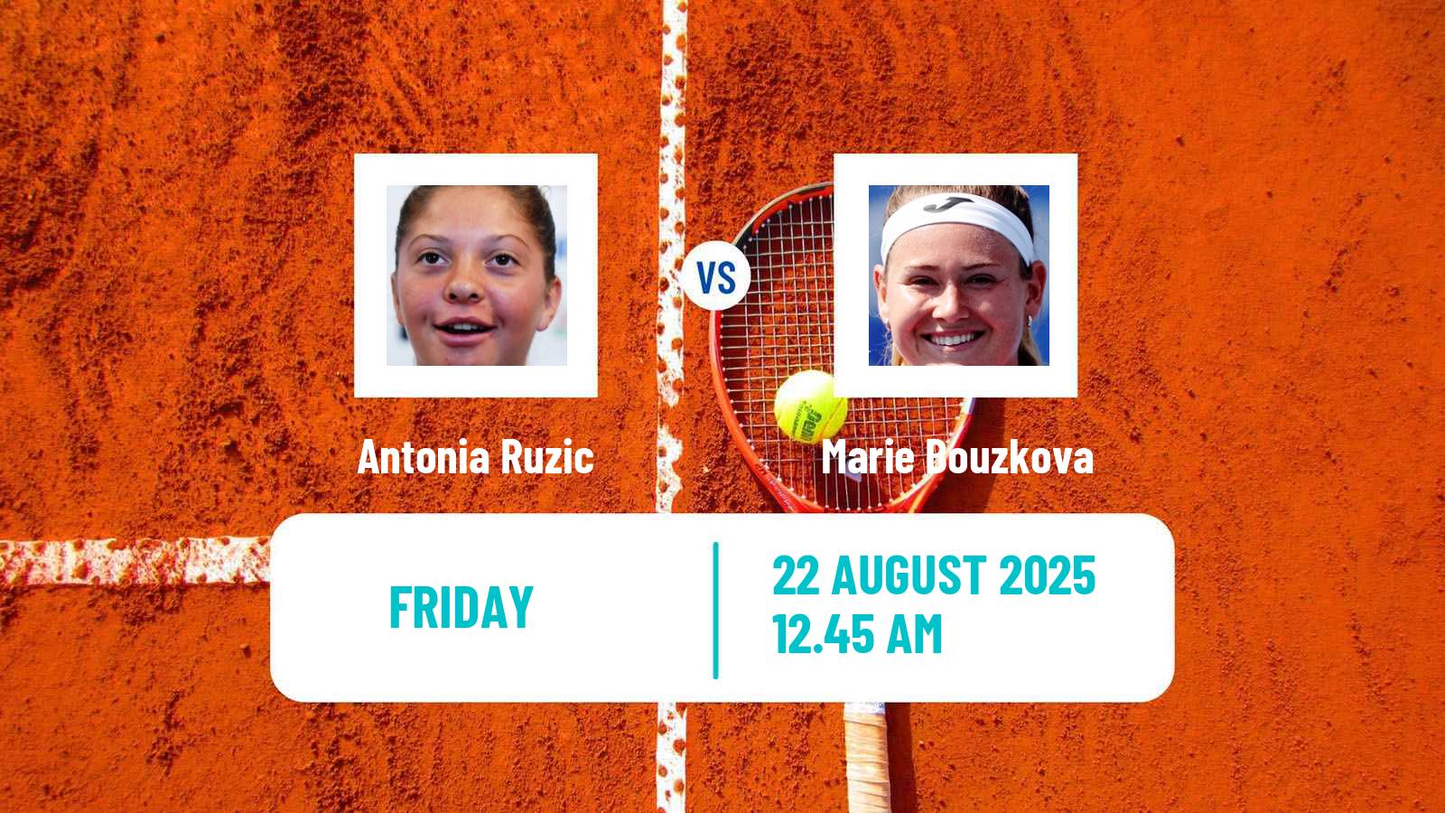 Tennis WTA Monterrey Antonia Ruzic - Marie Bouzkova