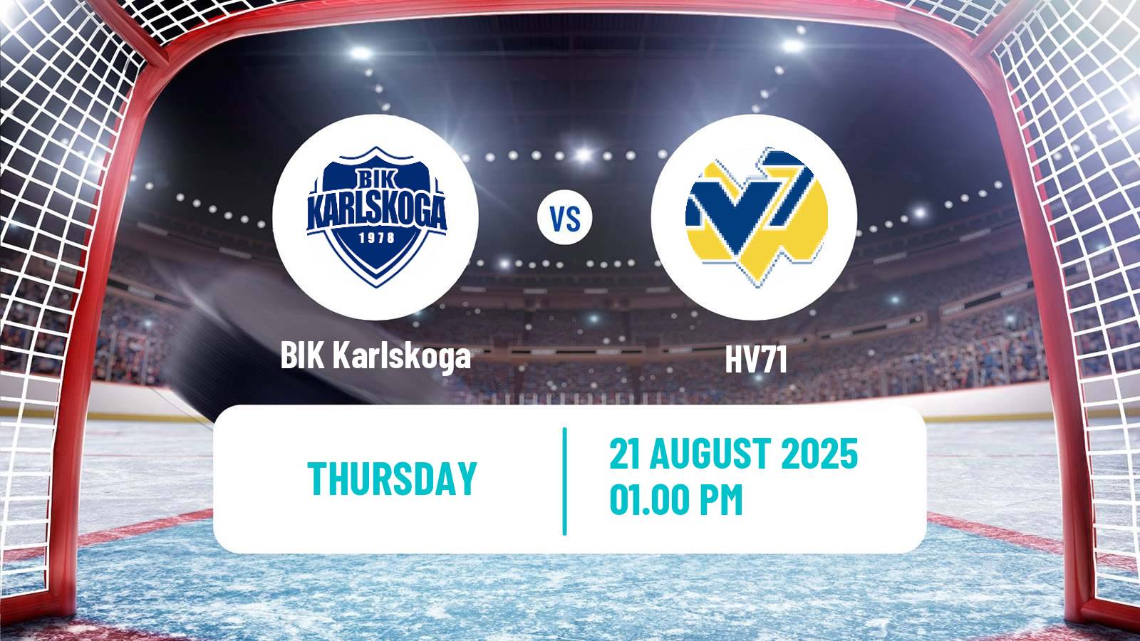 Hockey Club Friendly Ice Hockey BIK Karlskoga - HV71
