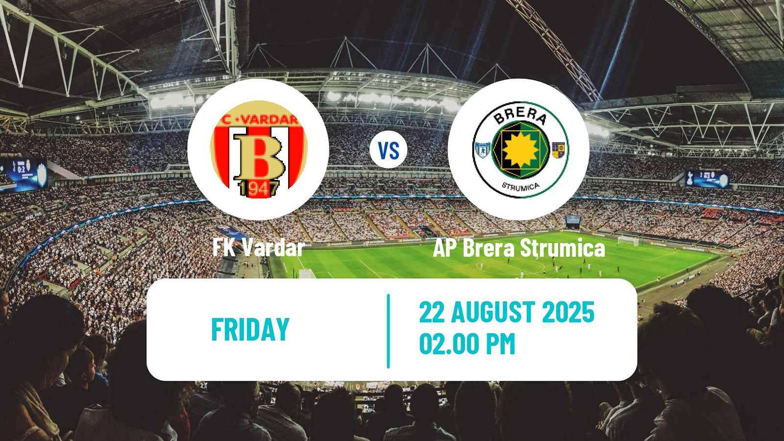 Soccer North Macedonian 1 MFL Vardar - AP Brera Strumica