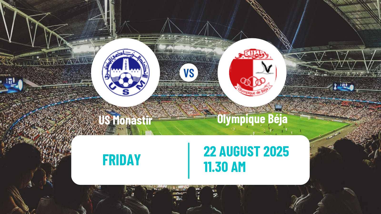Soccer Tunisian Ligue Professionnelle 1 Monastir - Olympique Béja