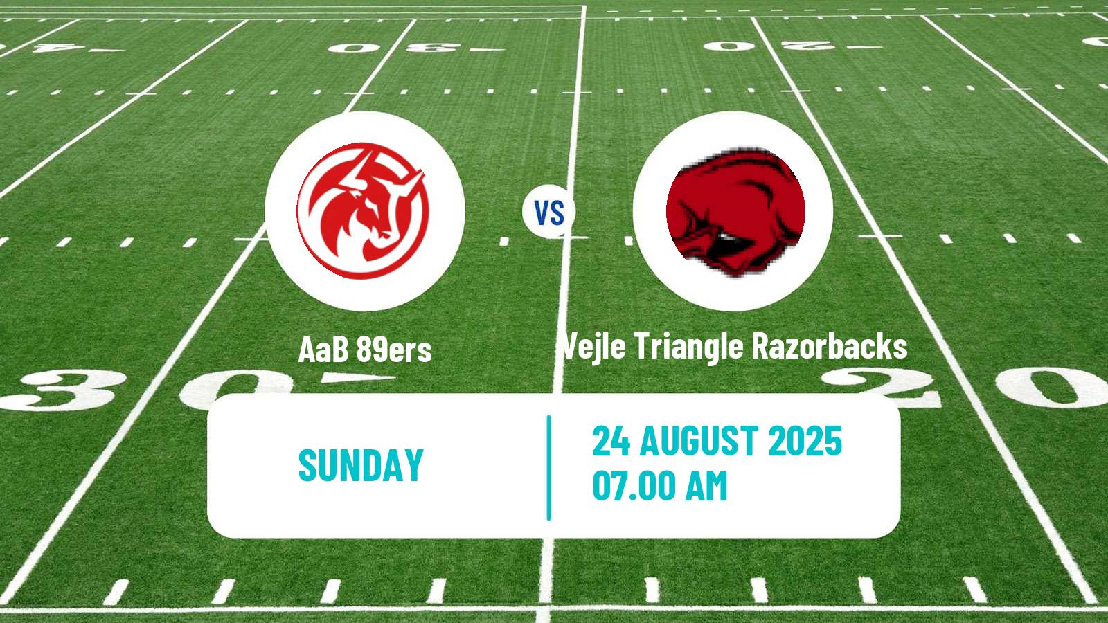 American football Danish National Ligaen American Football AaB 89ers - Vejle Triangle Razorbacks