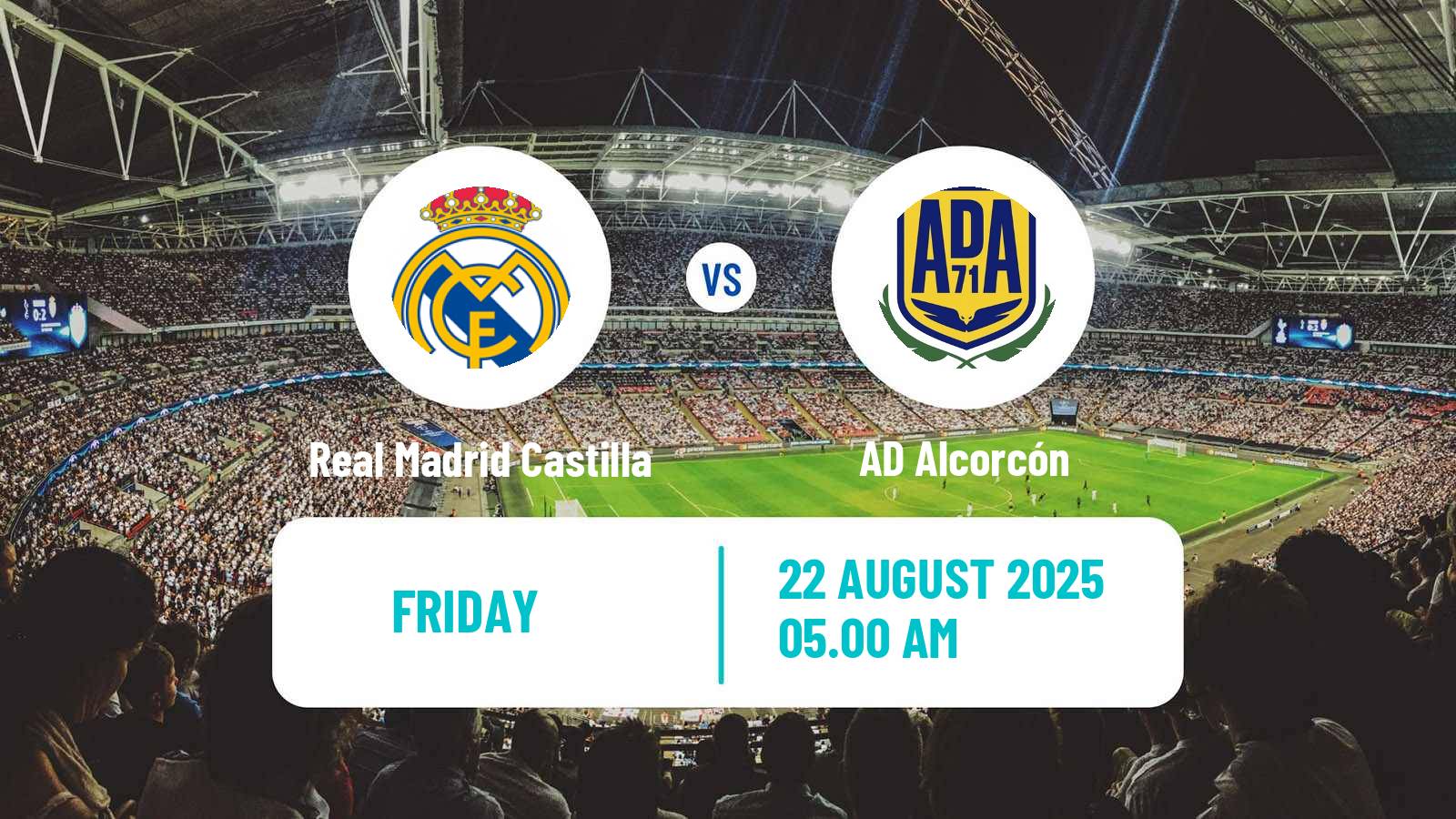 Soccer Club Friendly Real Madrid Castilla - Alcorcón