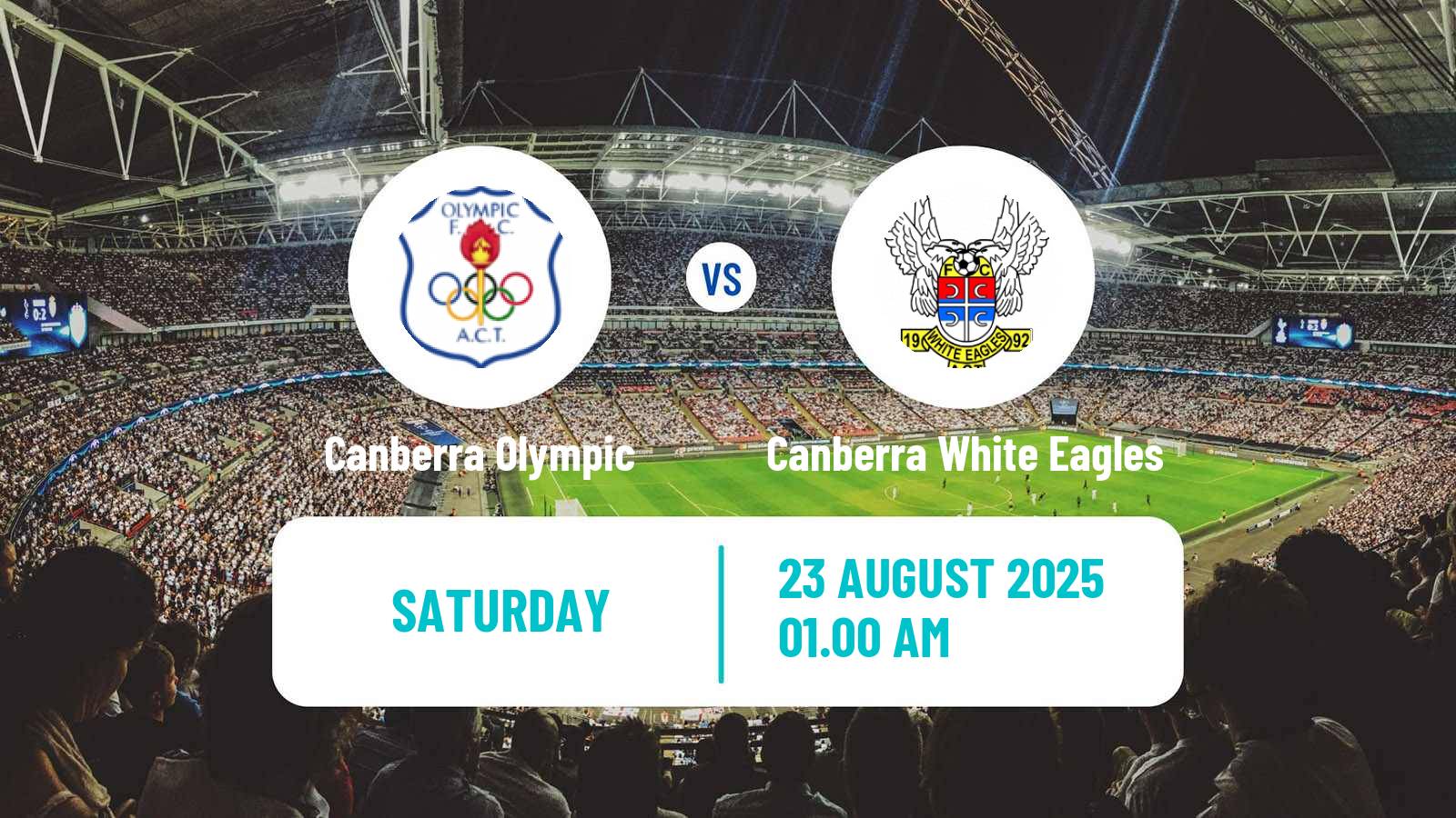 Soccer Australian Capital Premier League Canberra Olympic - Canberra White Eagles