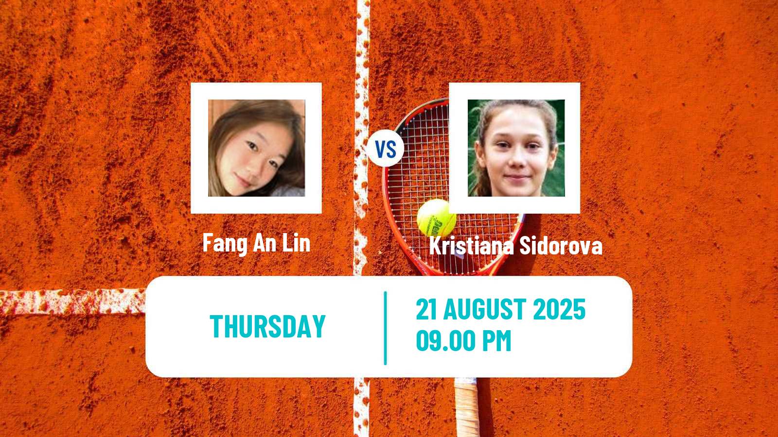 Tennis ITF W15 Luan 6 Women Fang An Lin - Kristiana Sidorova