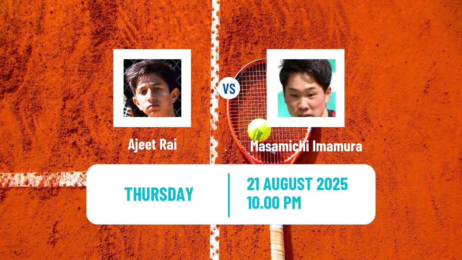 Tennis ITF M25 Taipei Men Ajeet Rai - Masamichi Imamura