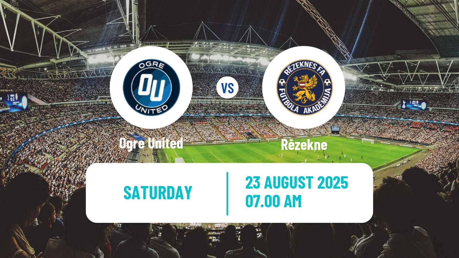 Soccer Latvian 1 Liga Ogre United - Rēzekne
