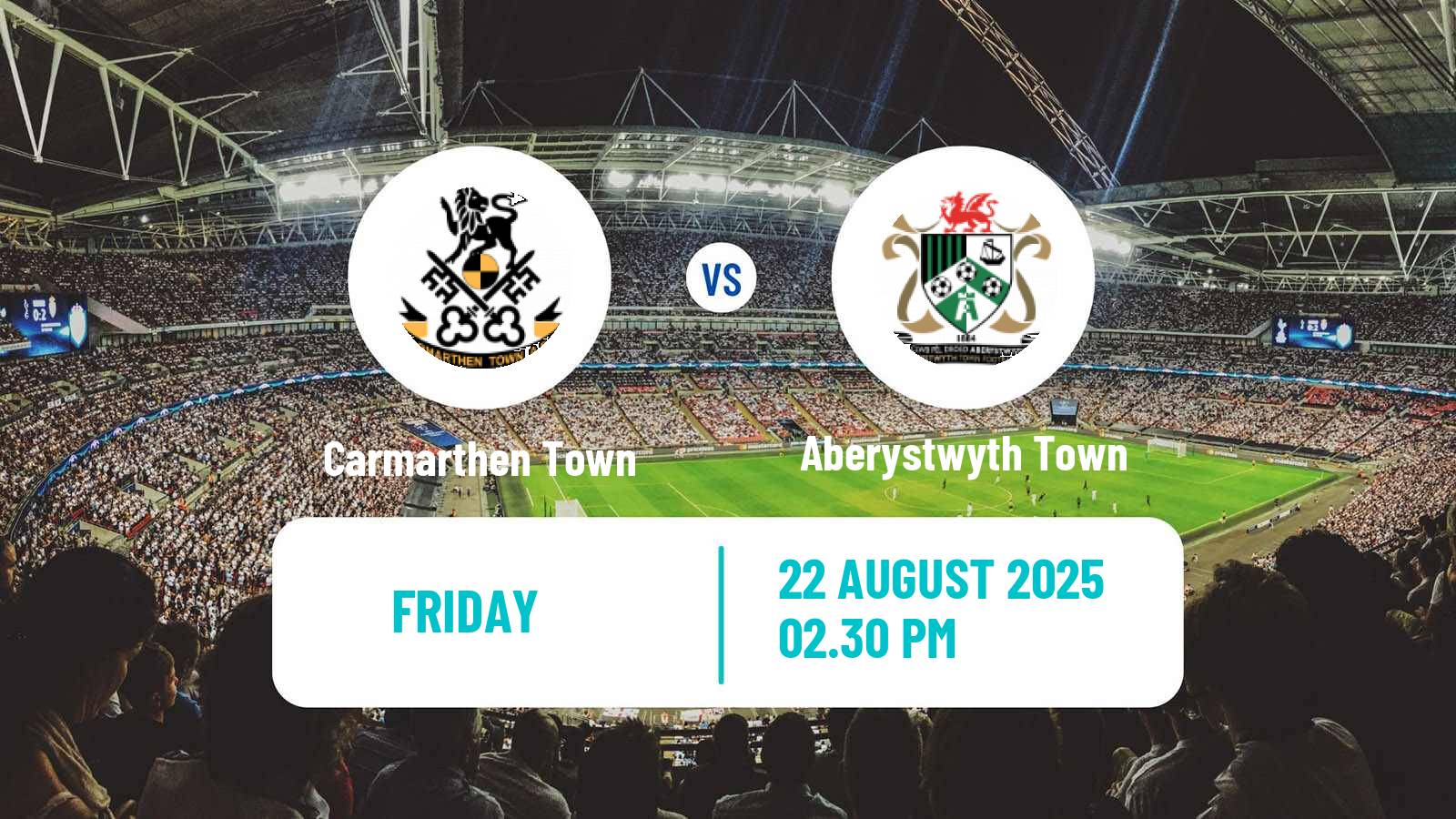 Soccer Welsh Cymru South Carmarthen Town - Aberystwyth Town
