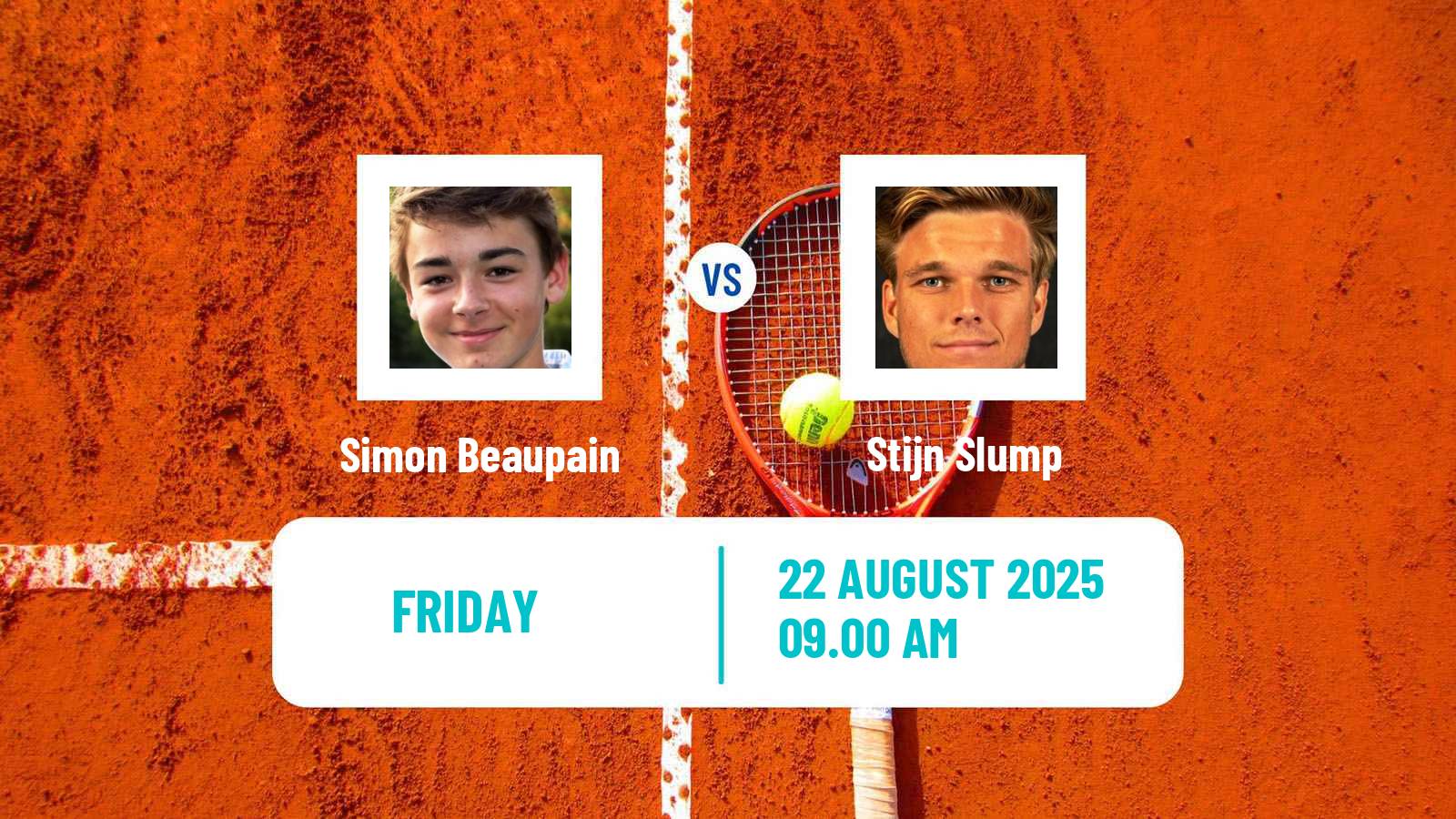 Tennis ITF M15 Huy Men Simon Beaupain - Stijn Slump
