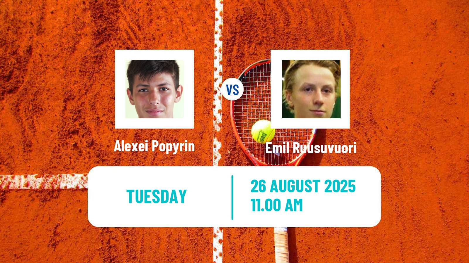 Tennis ATP US Open Alexei Popyrin - Emil Ruusuvuori