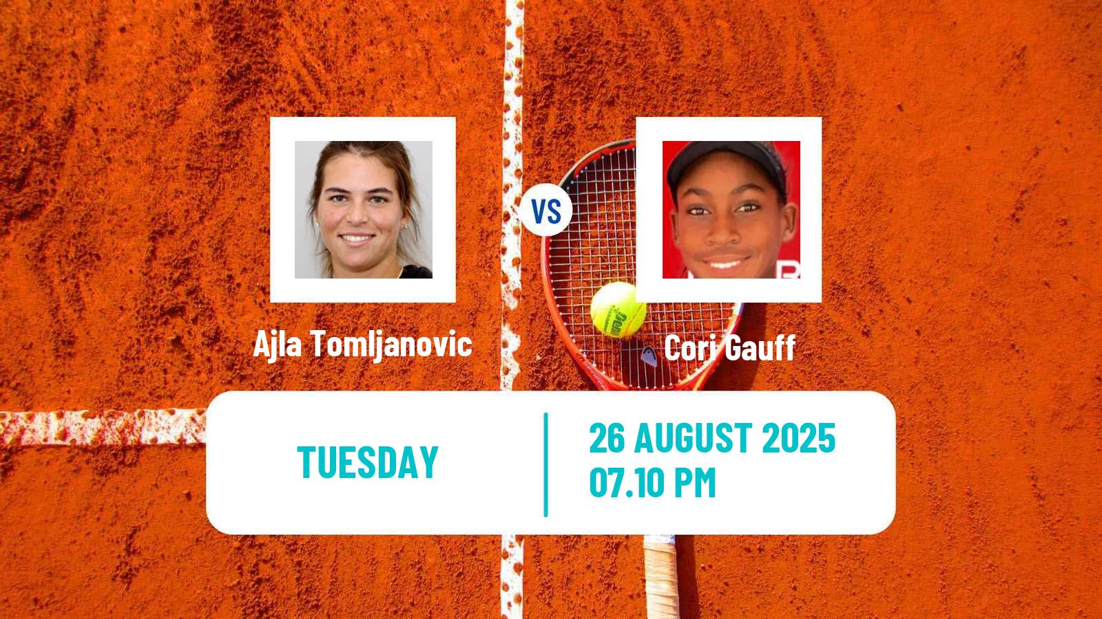 Tennis WTA US Open Ajla Tomljanovic - Cori Gauff