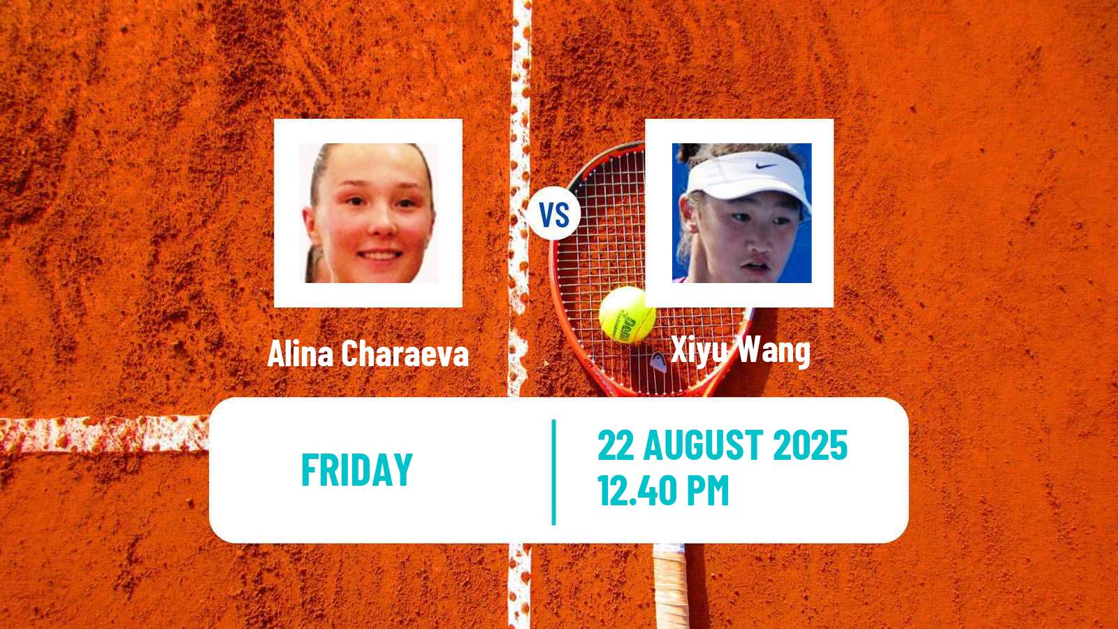 Tennis WTA US Open Alina Charaeva - Xiyu Wang