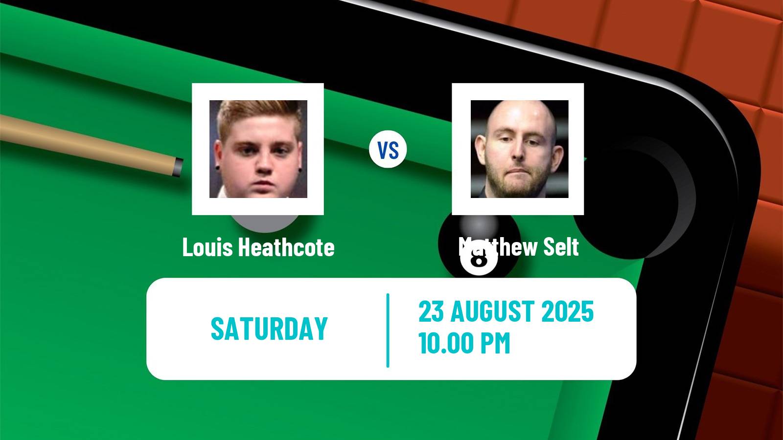 Snooker Wuhan Open Louis Heathcote - Matthew Selt