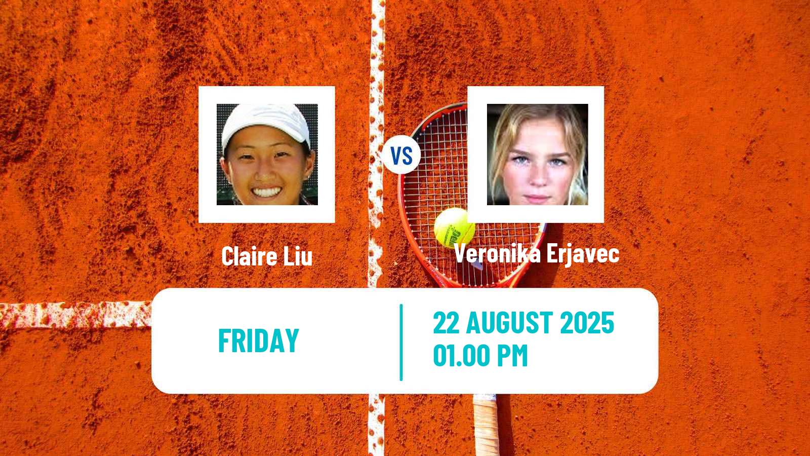 Tennis WTA US Open Claire Liu - Veronika Erjavec
