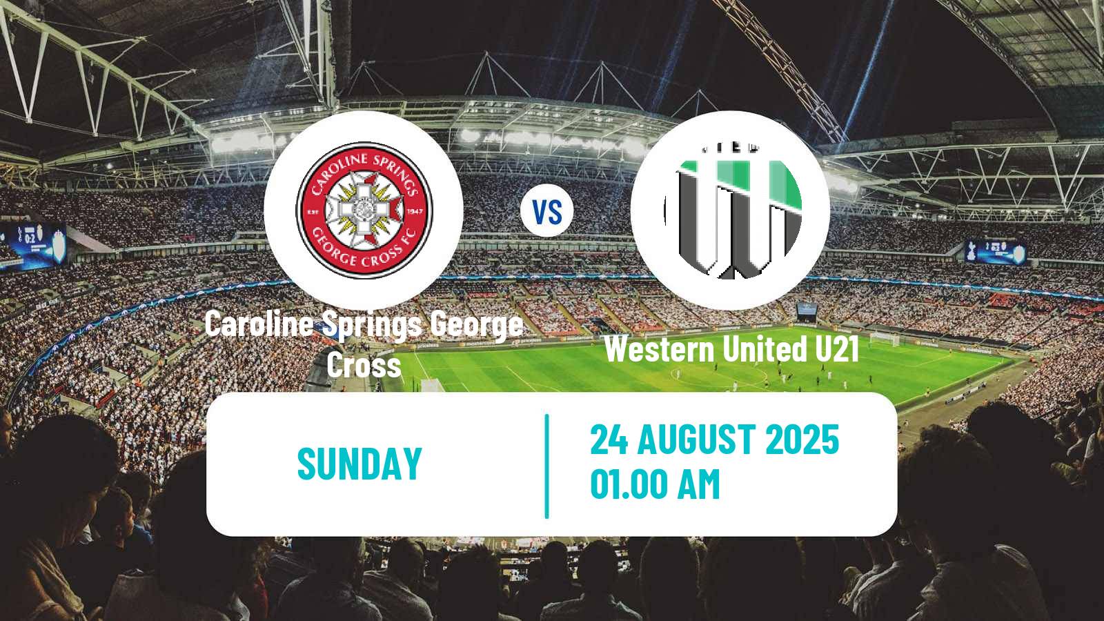 Soccer Australian Victoria Premier League Caroline Springs George Cross - Western United U21