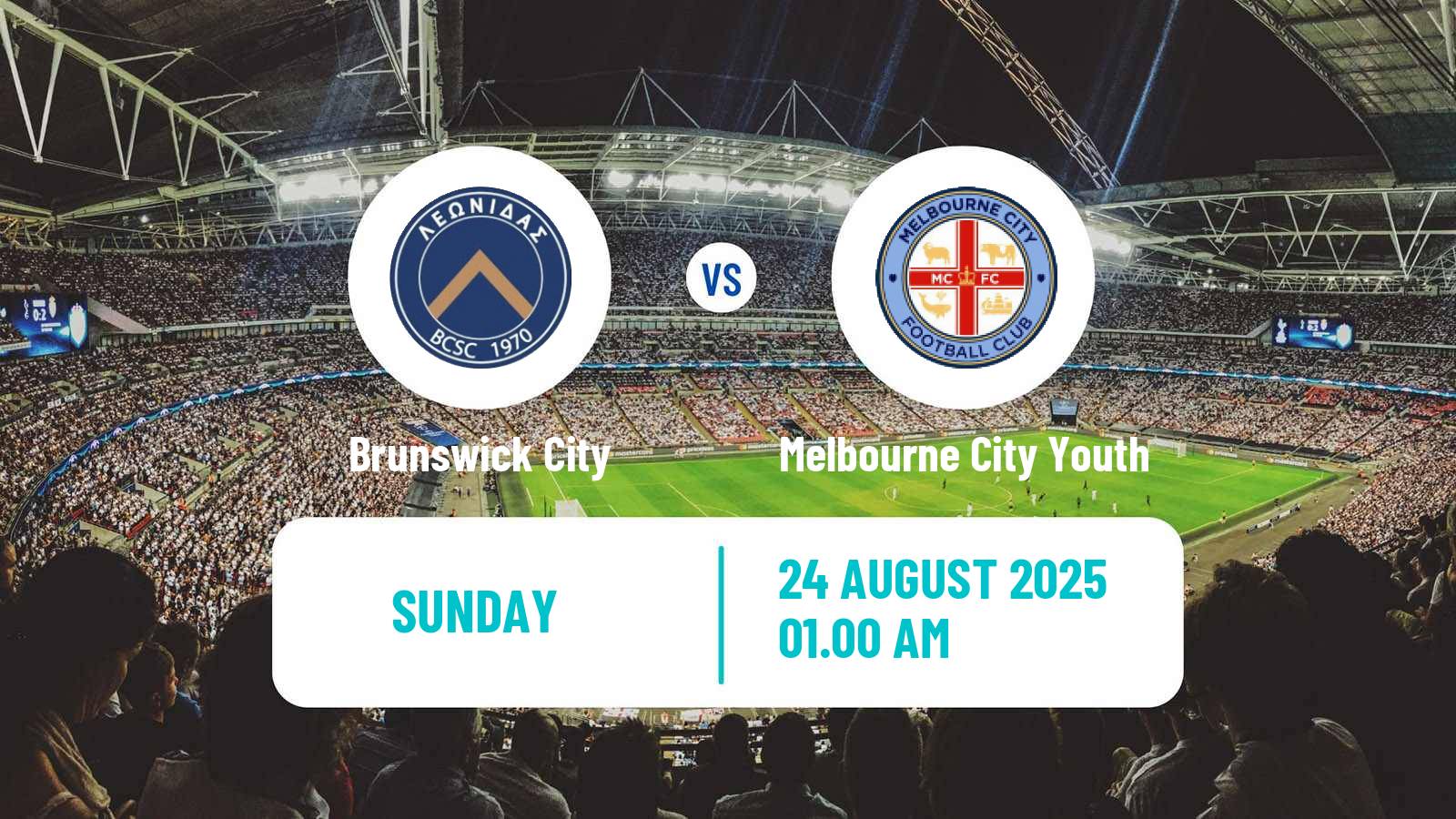 Soccer Australian Victoria Premier League Brunswick City - Melbourne City Youth
