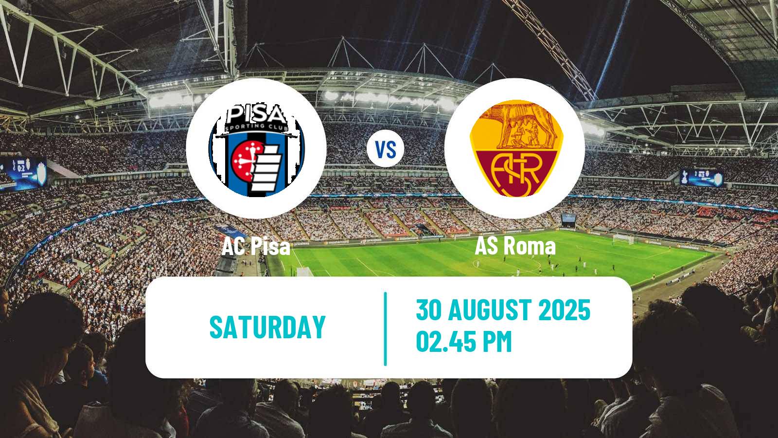 Soccer Italian Serie A Pisa - Roma
