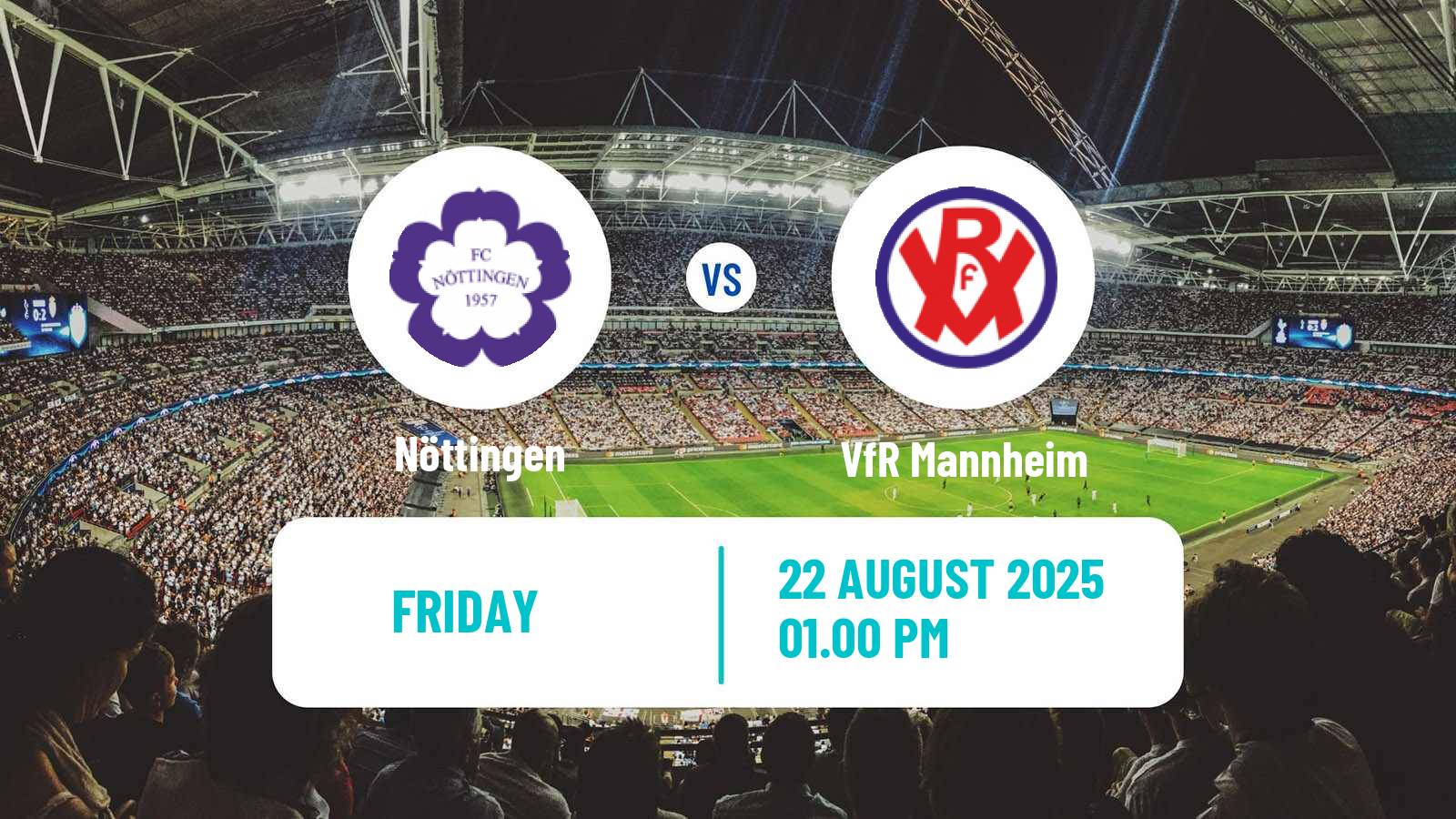Soccer German Oberliga Baden-Württemberg Nöttingen - VfR Mannheim