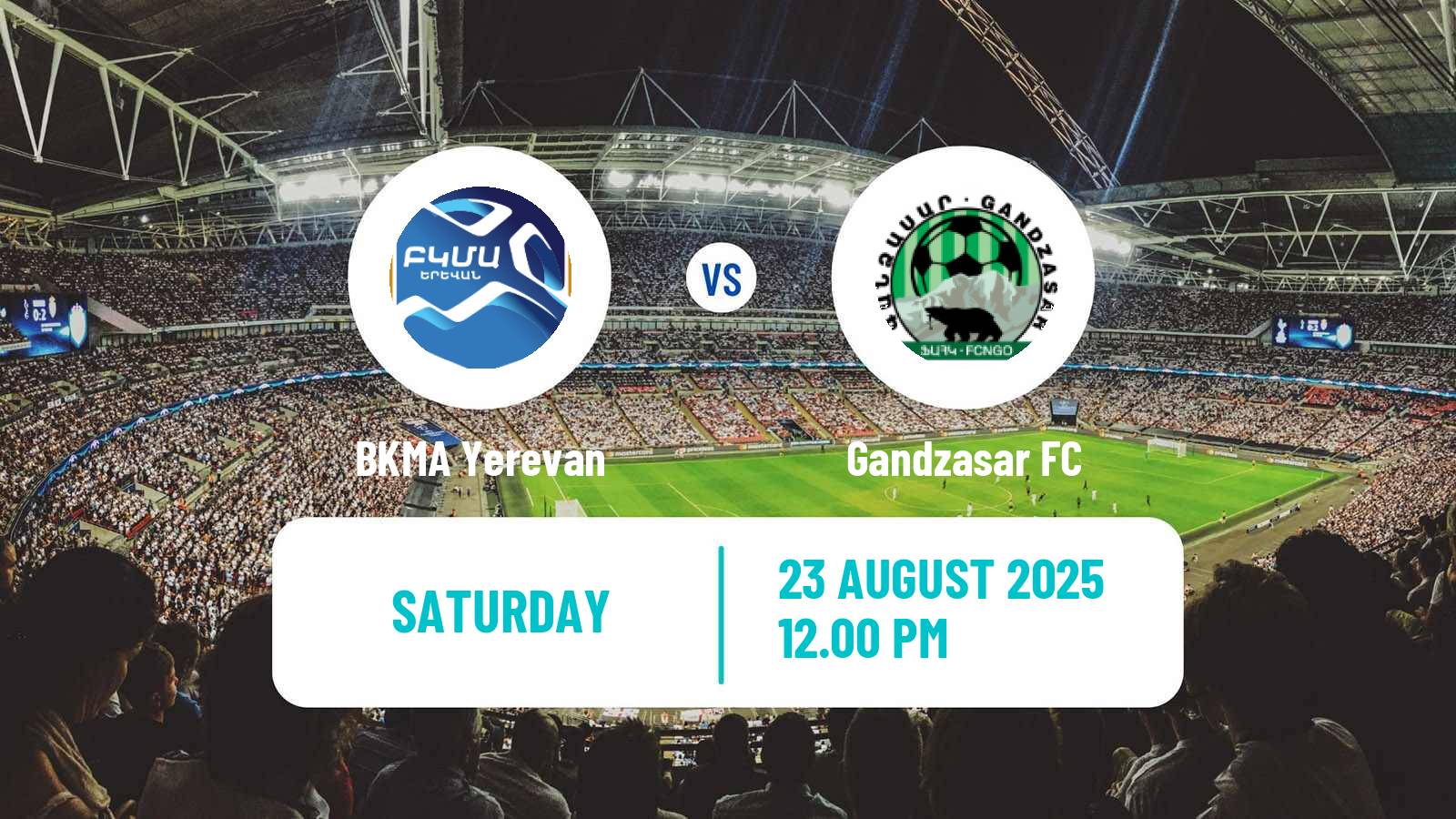 Soccer Armenian Premier League BKMA Yerevan - Gandzasar