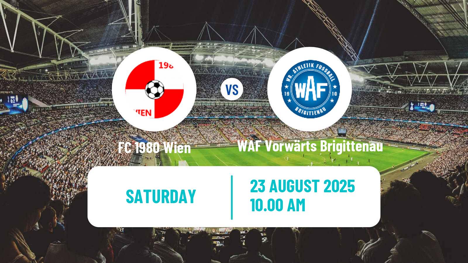 Soccer Austrian Landesliga Wien 1980 Wien - WAF Vorwärts Brigittenau