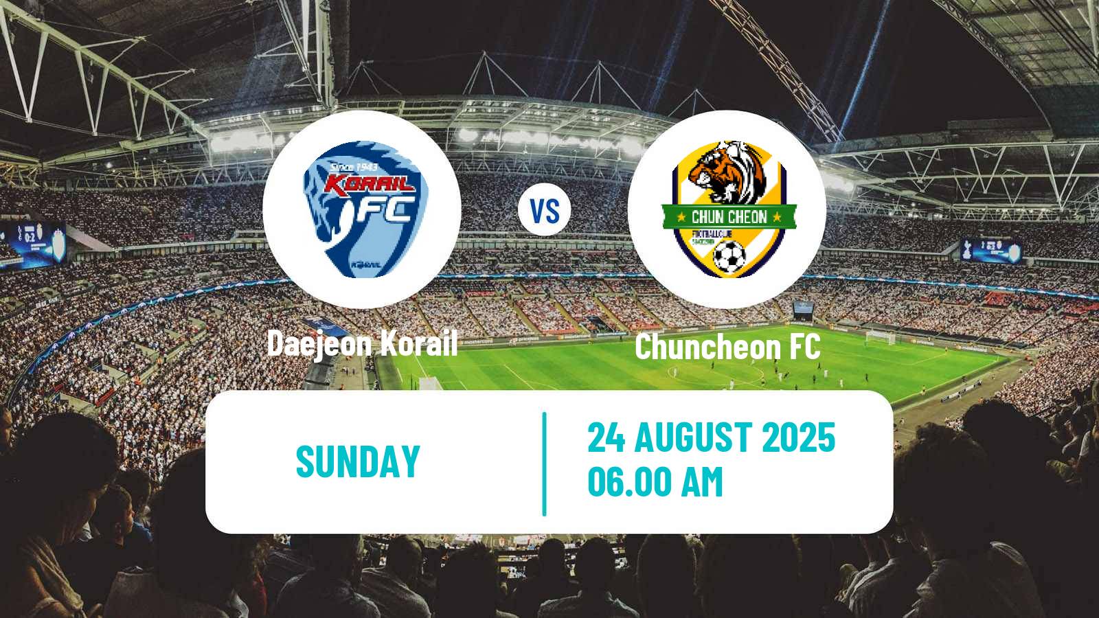 Soccer South Korean K3 League Daejeon Korail - Chuncheon