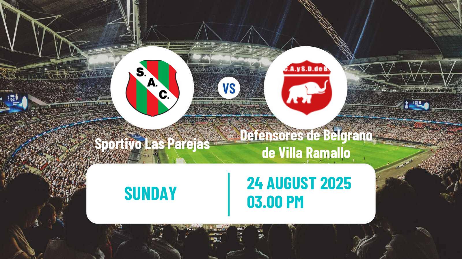 Soccer Argentinian Torneo Federal Sportivo Las Parejas - Defensores de Belgrano de Villa Ramallo