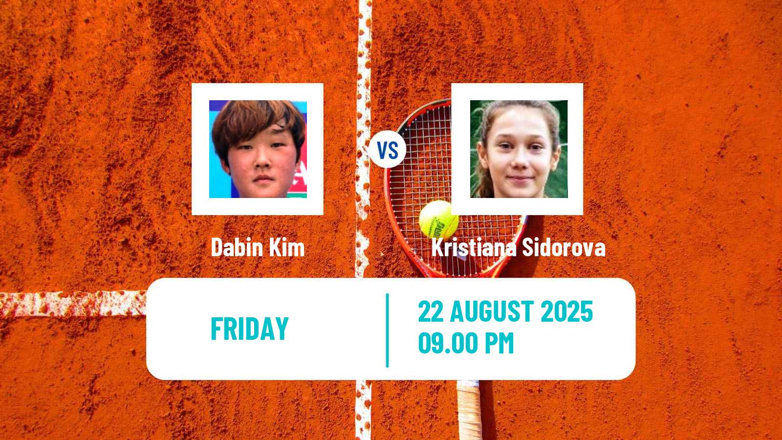 Tennis ITF W15 Luan 6 Women Dabin Kim - Kristiana Sidorova