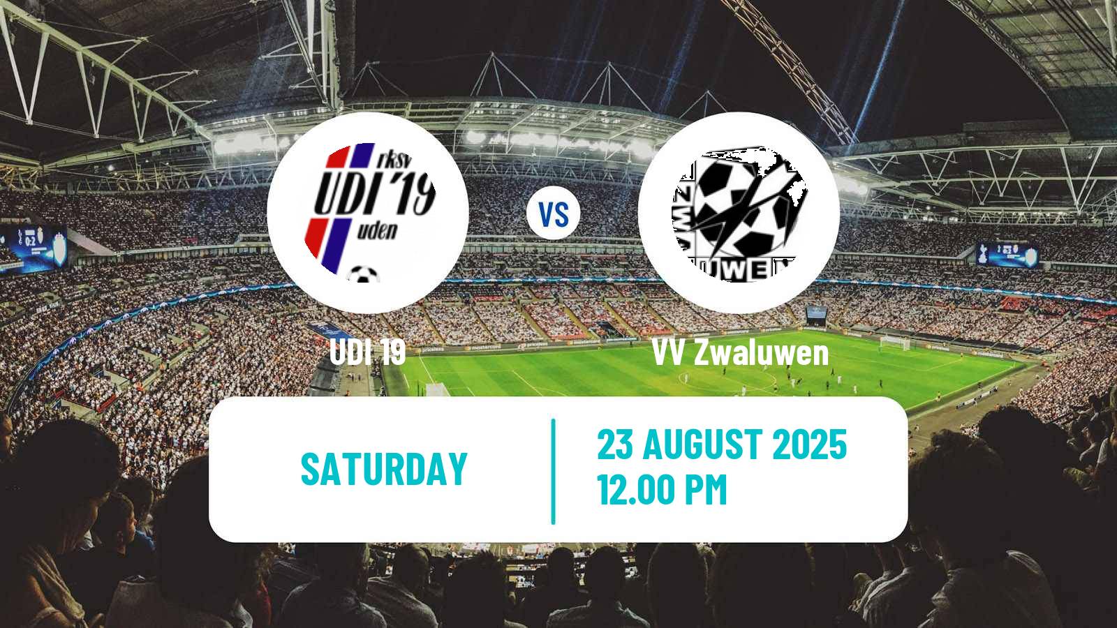 Soccer Dutch Derde Divisie UDI 19 - VV Zwaluwen