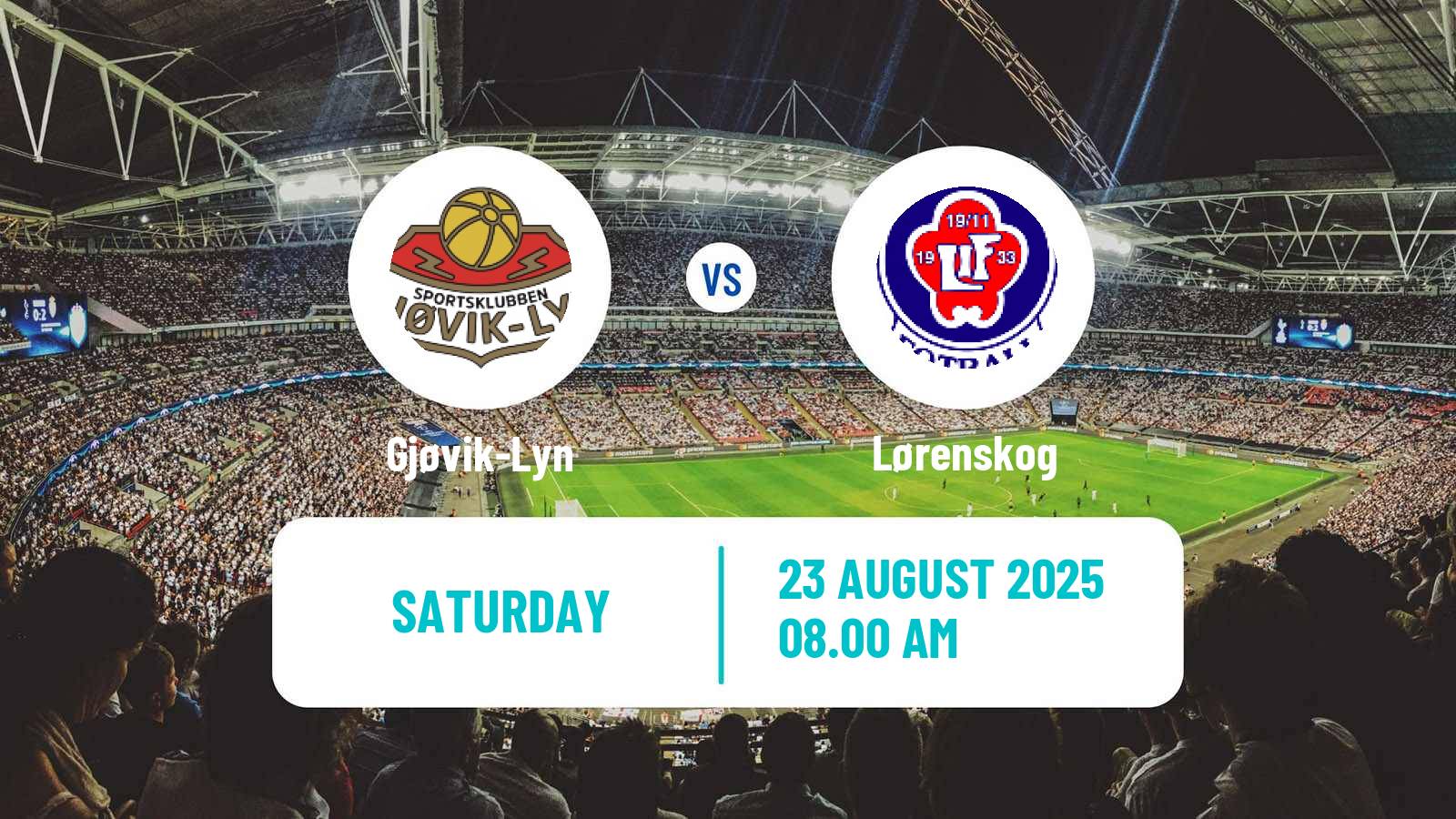 Soccer Norwegian Division 3 - Group 3 Gjøvik-Lyn - Lørenskog