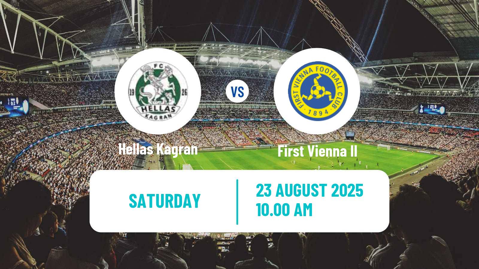 Soccer Austrian Landesliga Wien Hellas Kagran - First Vienna II