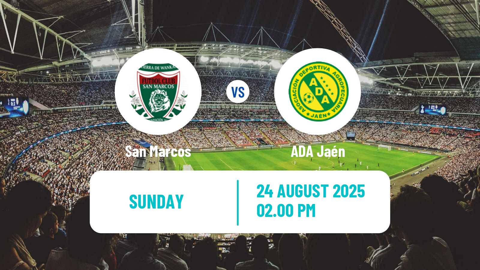 Soccer Peruvian Liga 2 San Marcos - ADA Jaén
