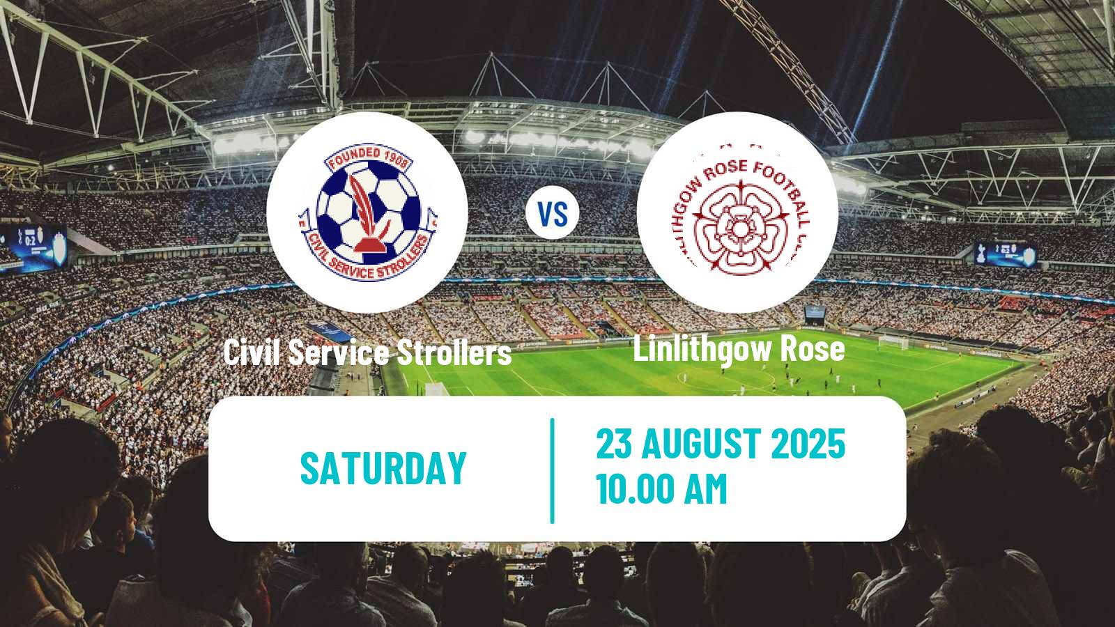 Soccer Scottish Lowland League Civil Service Strollers - Linlithgow Rose