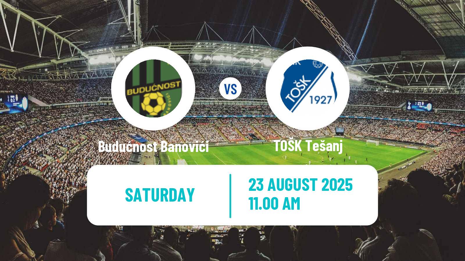 Soccer Bosnian Prva Liga FBiH Budućnost Banovići - TOŠK Tešanj
