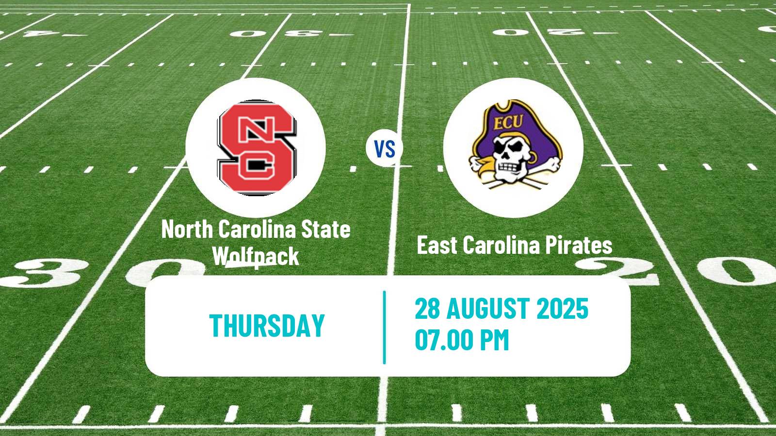 American football NCAA College Football North Carolina State Wolfpack - East Carolina Pirates