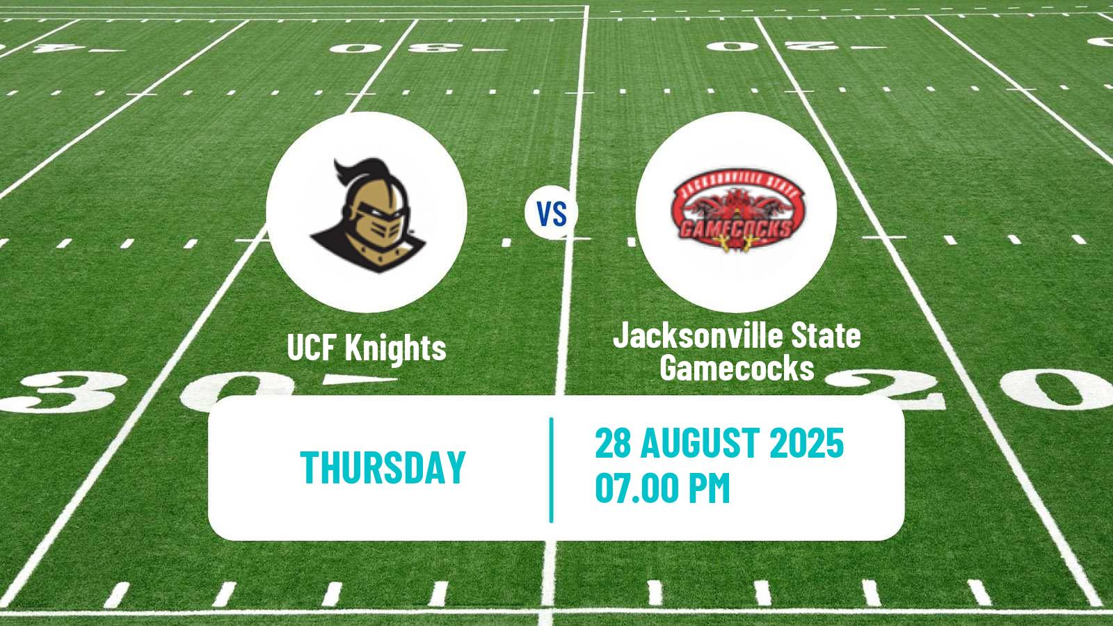 American football NCAA College Football UCF Knights - Jacksonville State Gamecocks