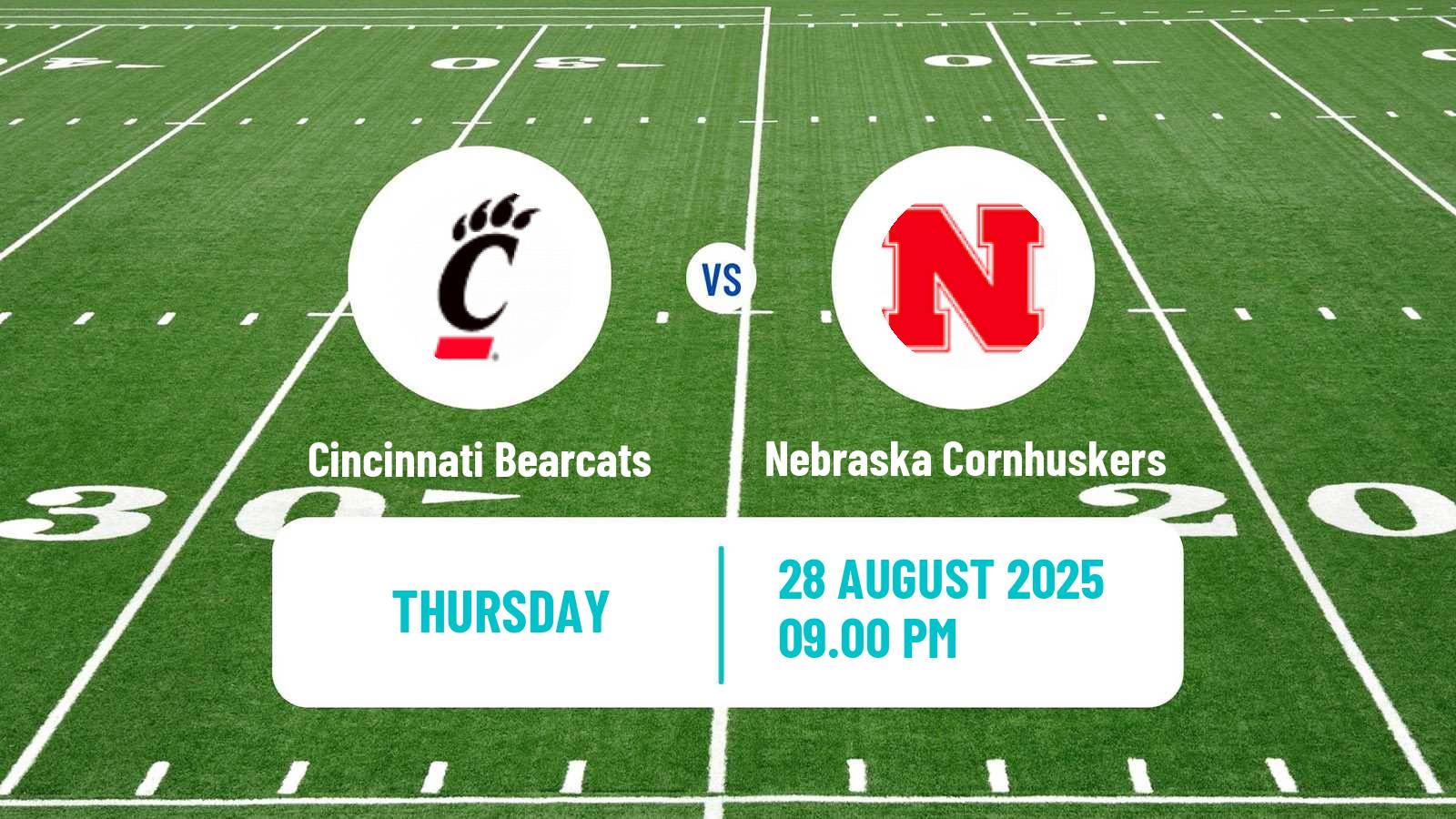 American football NCAA College Football Cincinnati Bearcats - Nebraska Cornhuskers
