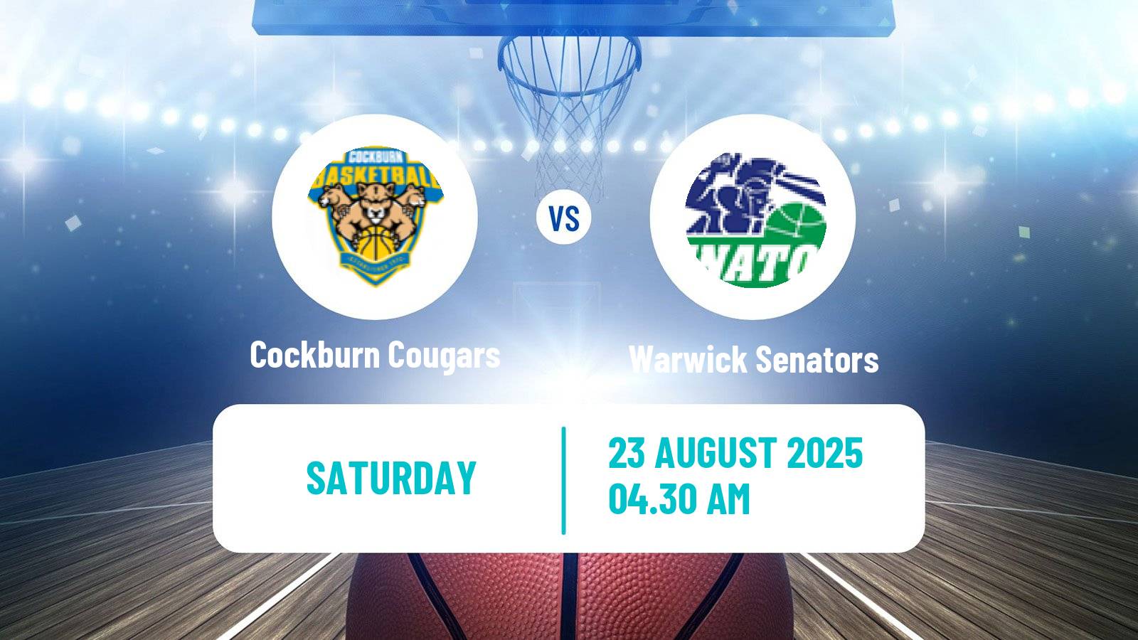 Basketball Australian NBL1 West Women Cockburn Cougars - Warwick Senators
