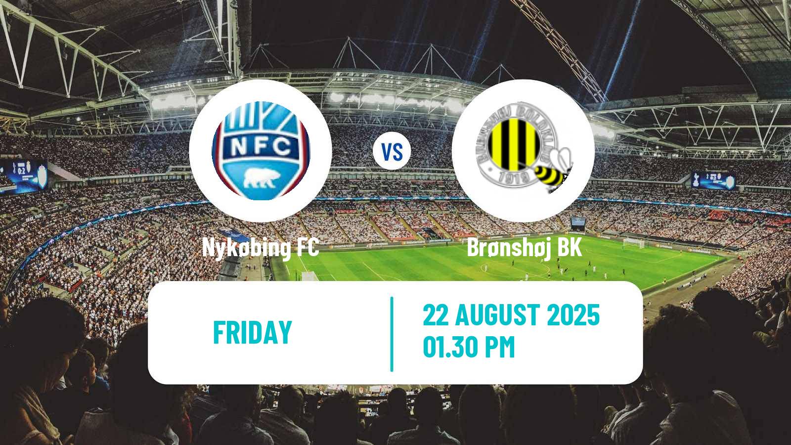 Soccer Danish 3 Division Nykøbing - Brønshøj BK