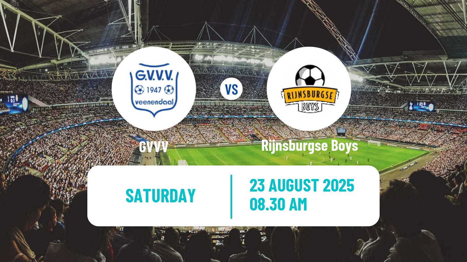 Soccer Dutch Tweede Divisie GVVV - Rijnsburgse Boys