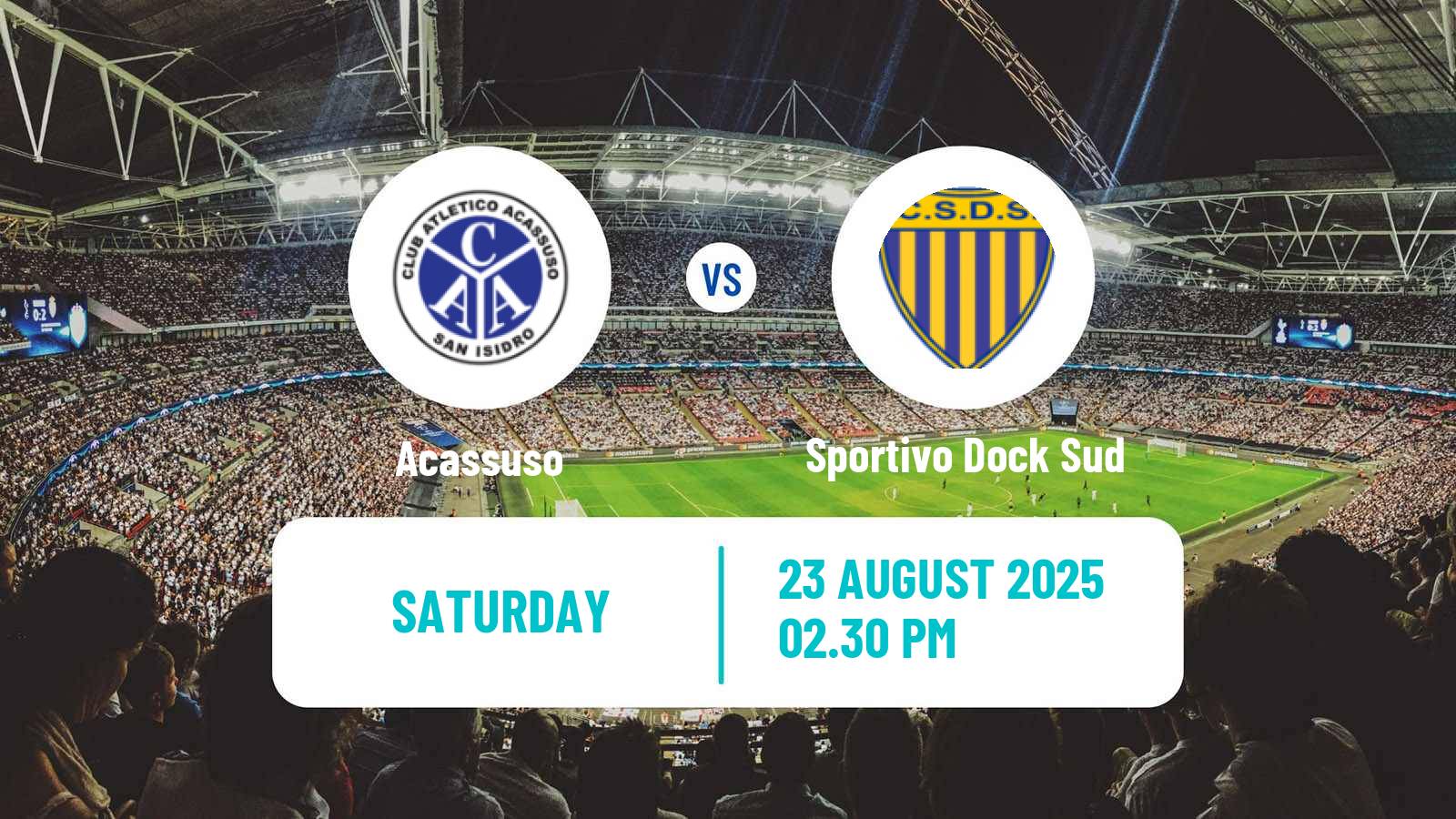Soccer Argentinian Primera B Acassuso - Sportivo Dock Sud