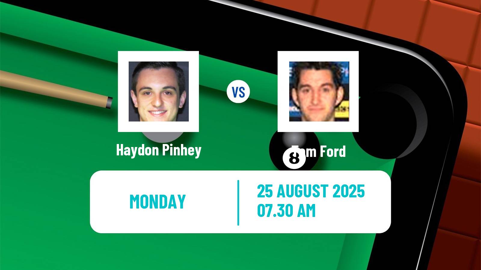 Snooker Wuhan Open Haydon Pinhey - Tom Ford