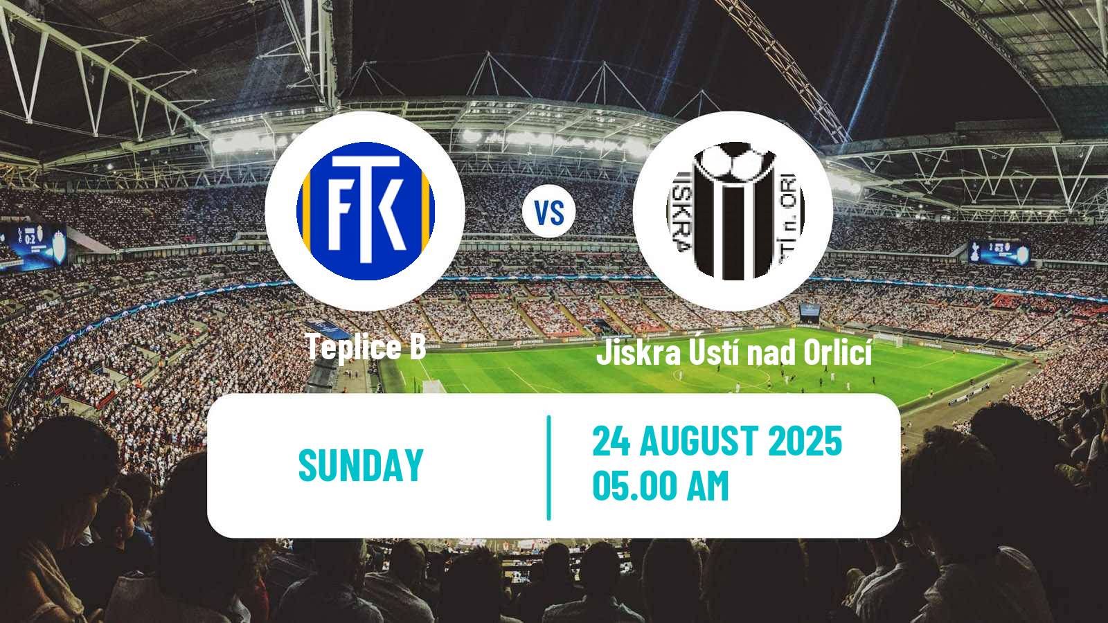 Soccer Czech CFL Group B Teplice B - Jiskra Ústí nad Orlicí