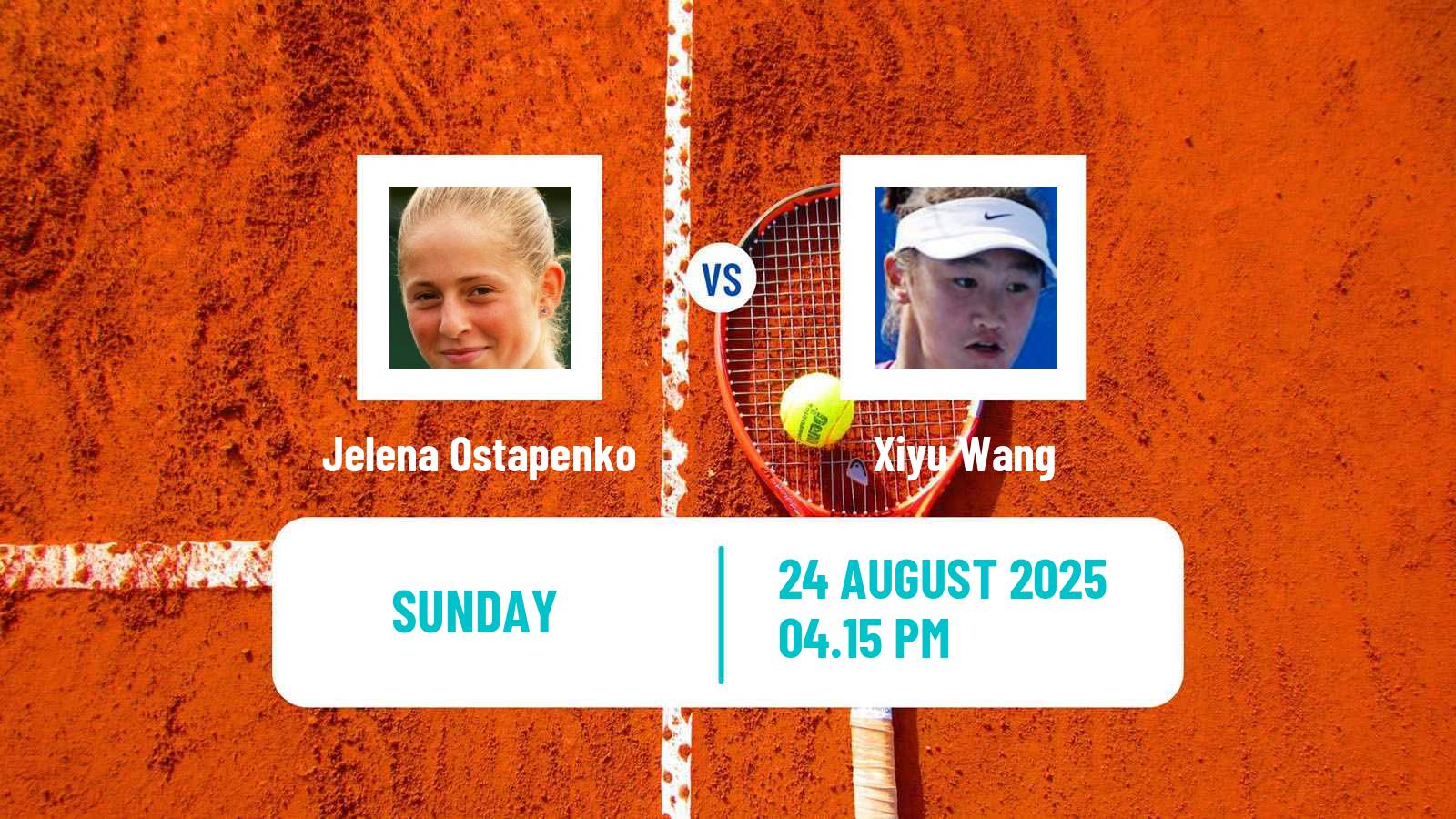 Tennis WTA US Open Jelena Ostapenko - Xiyu Wang