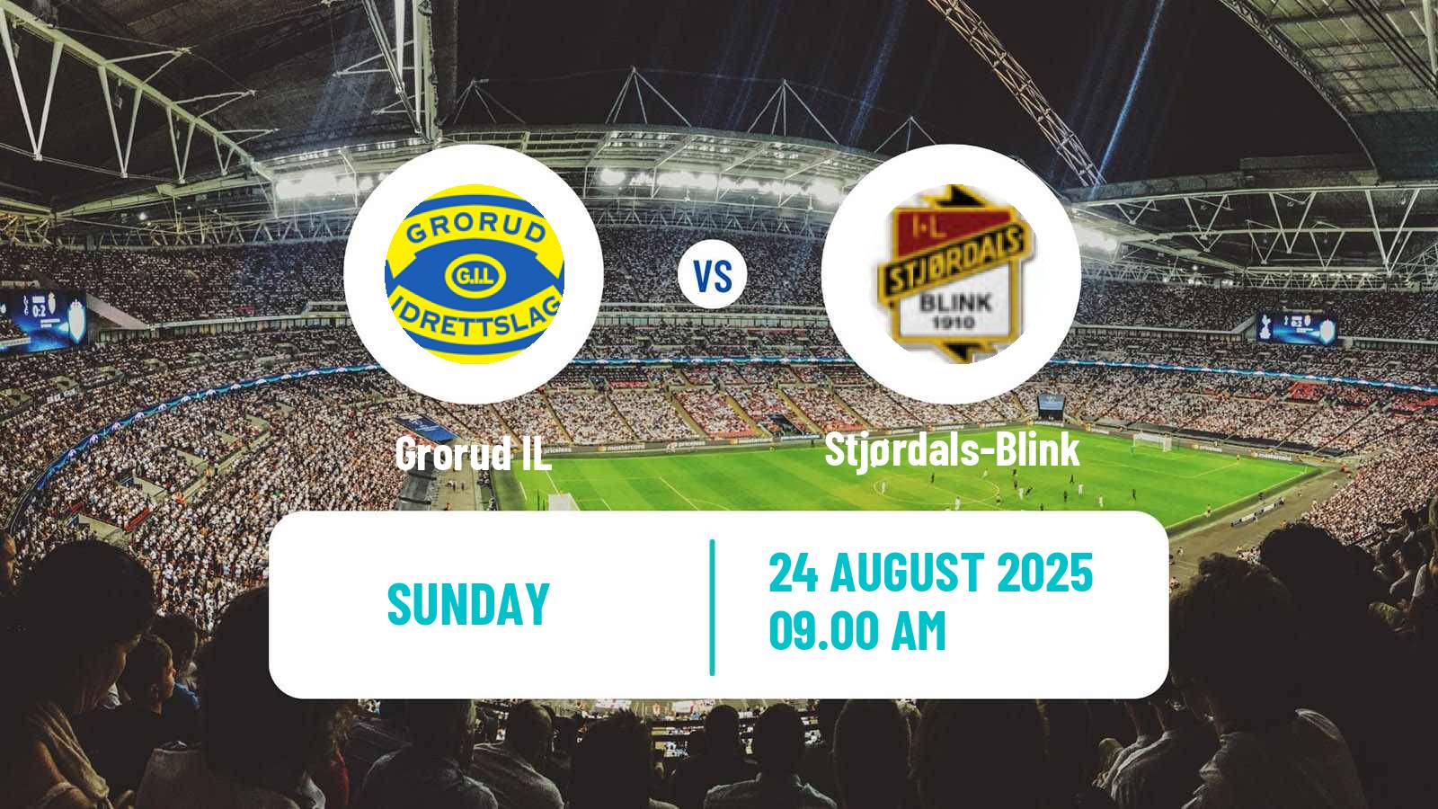 Soccer Norwegian Division 2 - Group 2 Grorud - Stjørdals-Blink