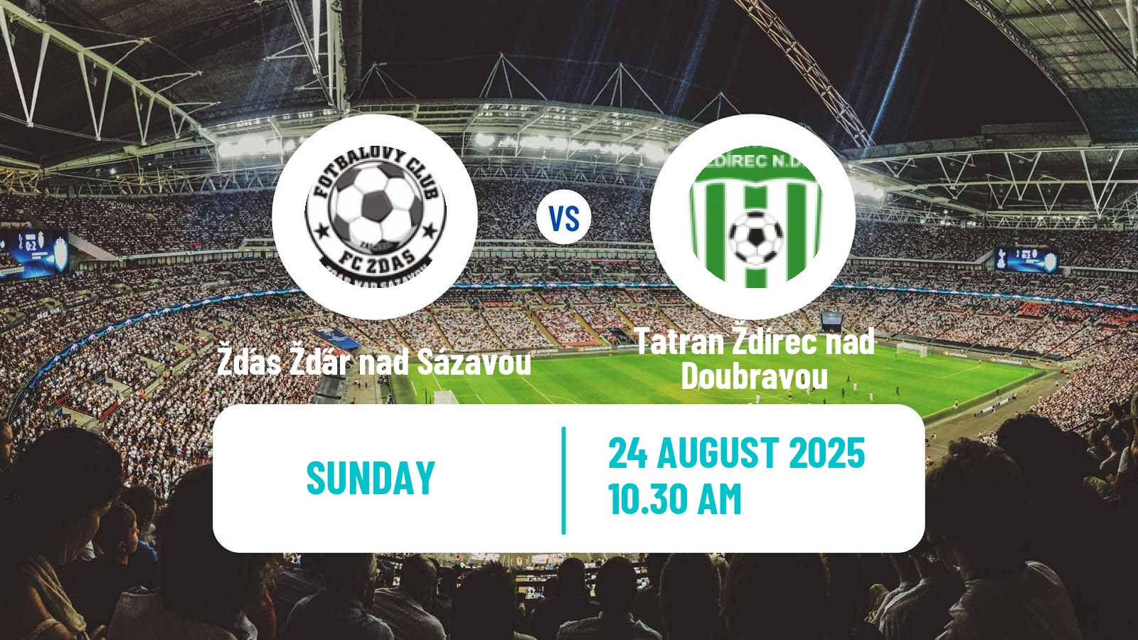 Soccer Czech Division D Žďas Žďár nad Sázavou - Tatran Ždírec nad Doubravou