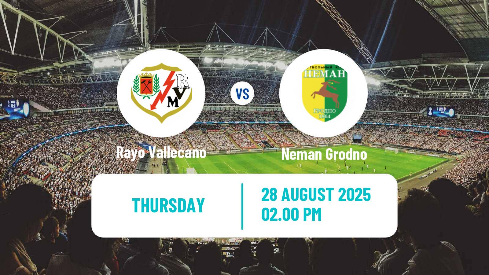 Soccer UEFA Europa Conference League Rayo Vallecano - Neman Grodno