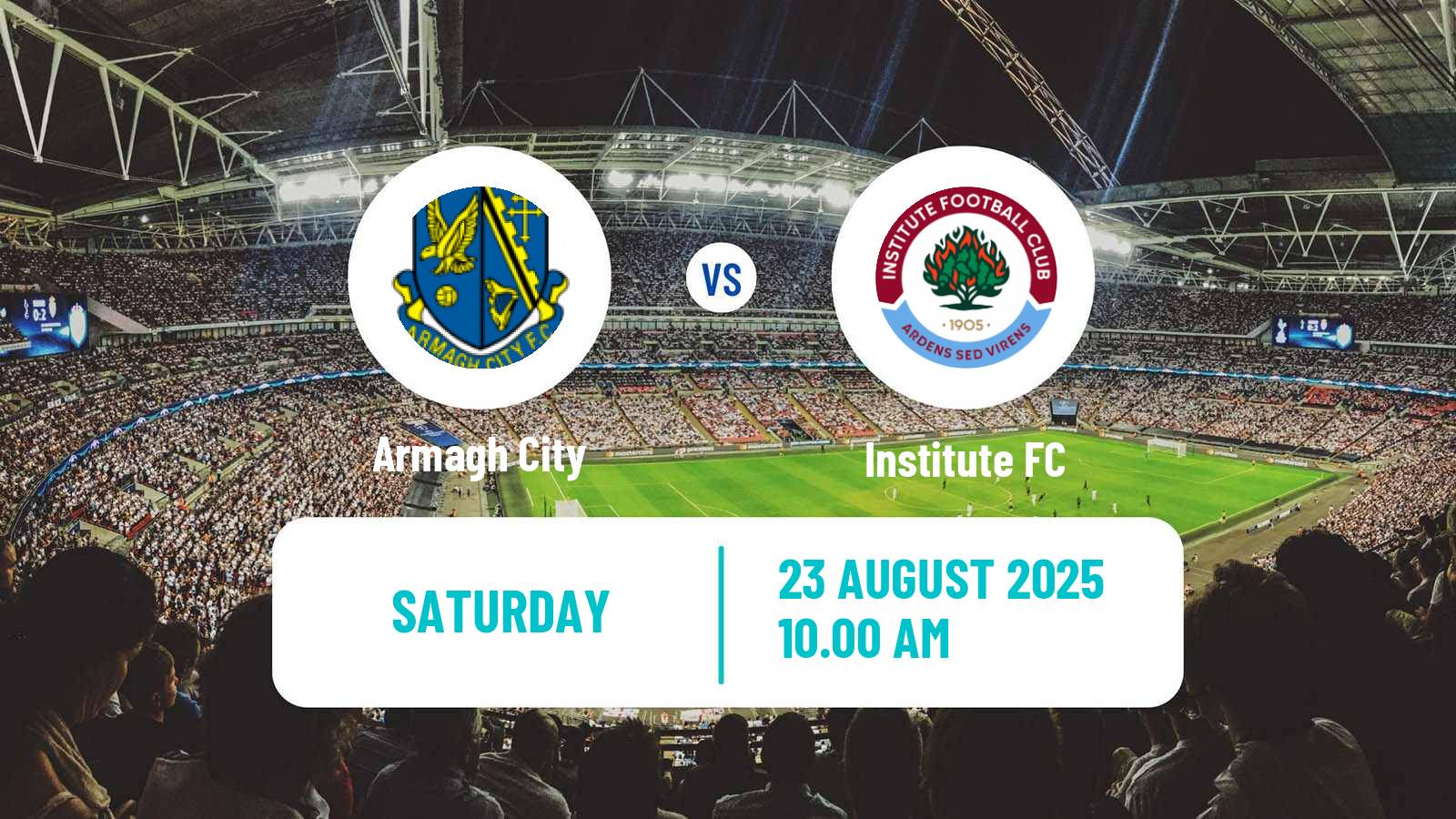 Soccer Northern Irish Championship Armagh City - Institute FC
