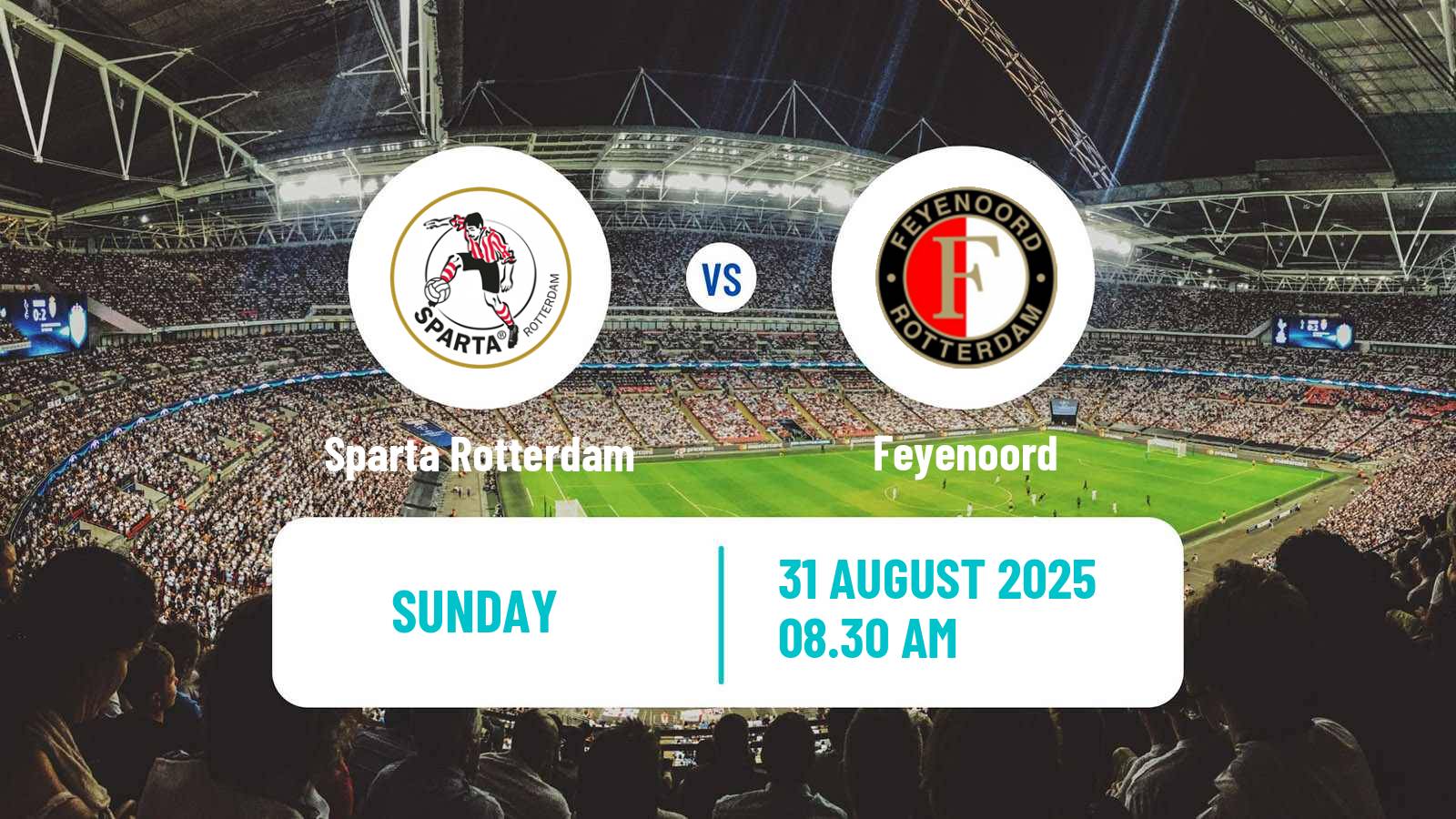 Soccer Dutch Eredivisie Sparta Rotterdam - Feyenoord