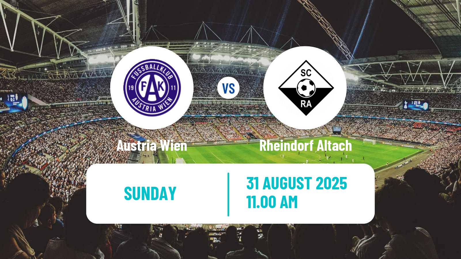 Soccer Austrian Bundesliga Austria Wien - Rheindorf Altach