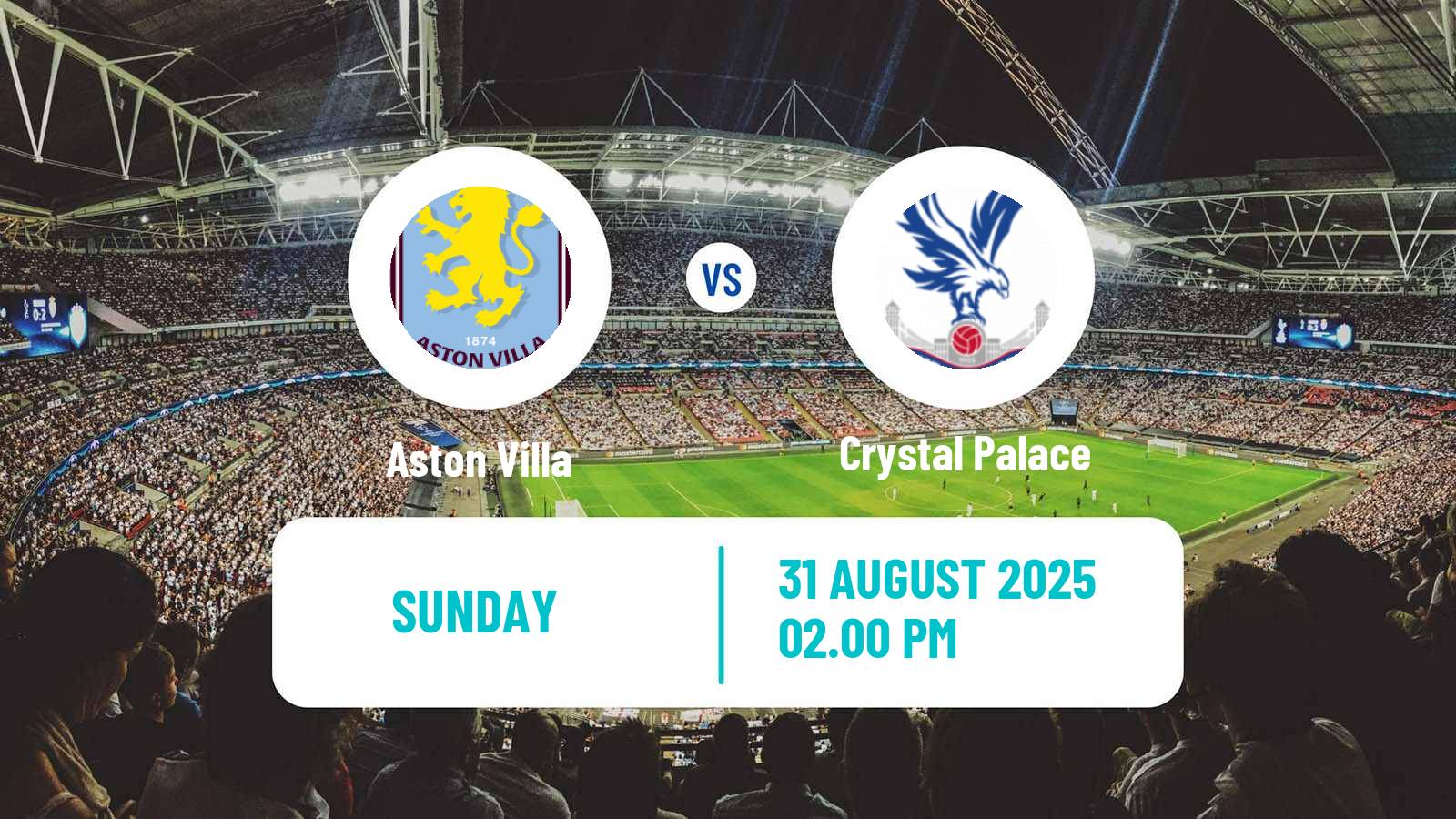 Soccer English Premier League Aston Villa - Crystal Palace