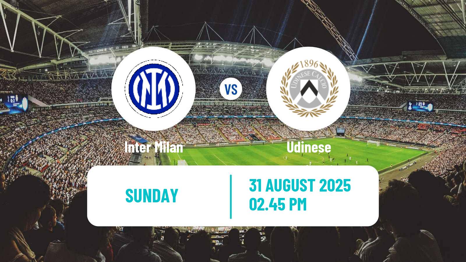 Soccer Italian Serie A Inter Milan - Udinese